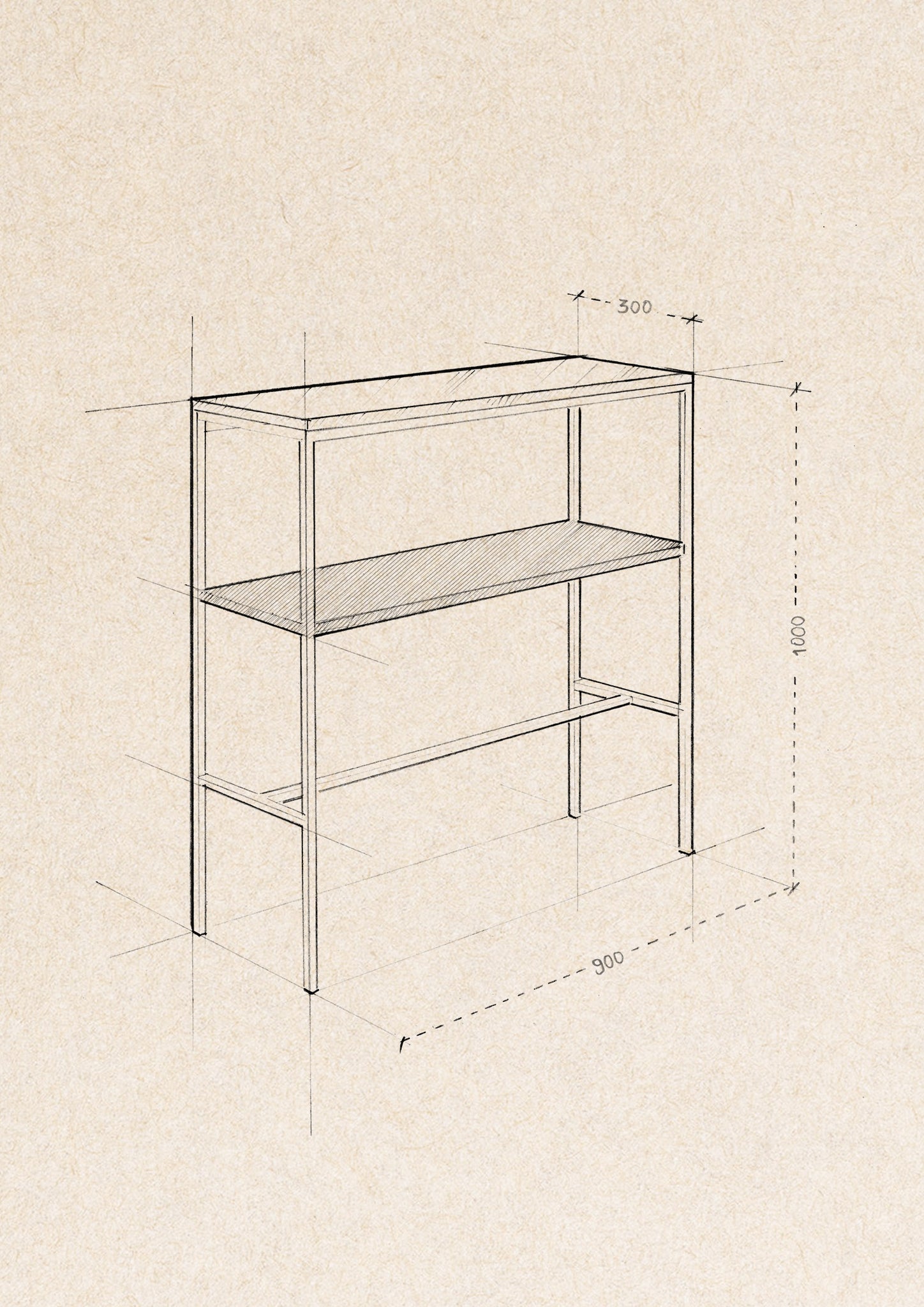 BOMO metal console table WOPKO 