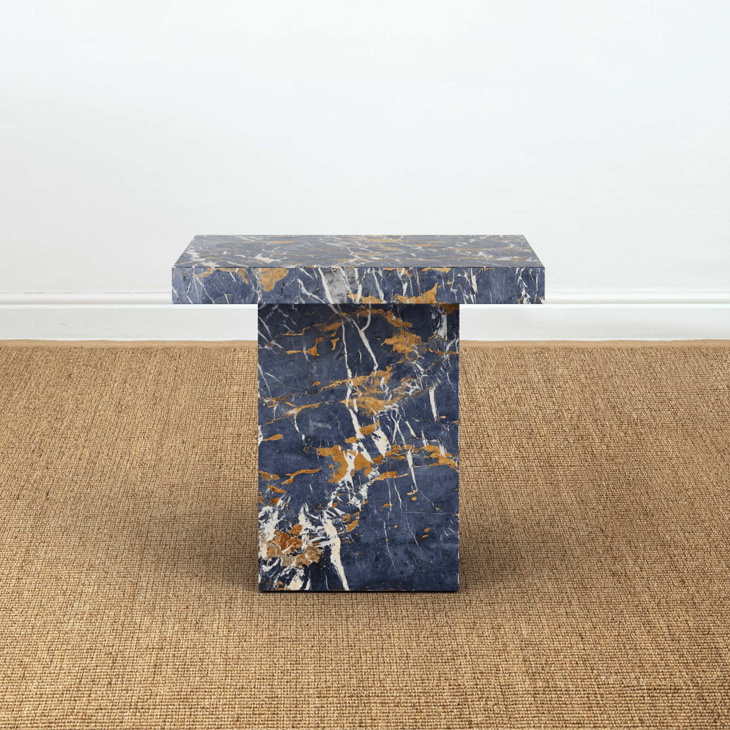 BOMO SIDE TABLE KUBITO BLUE MARBLE