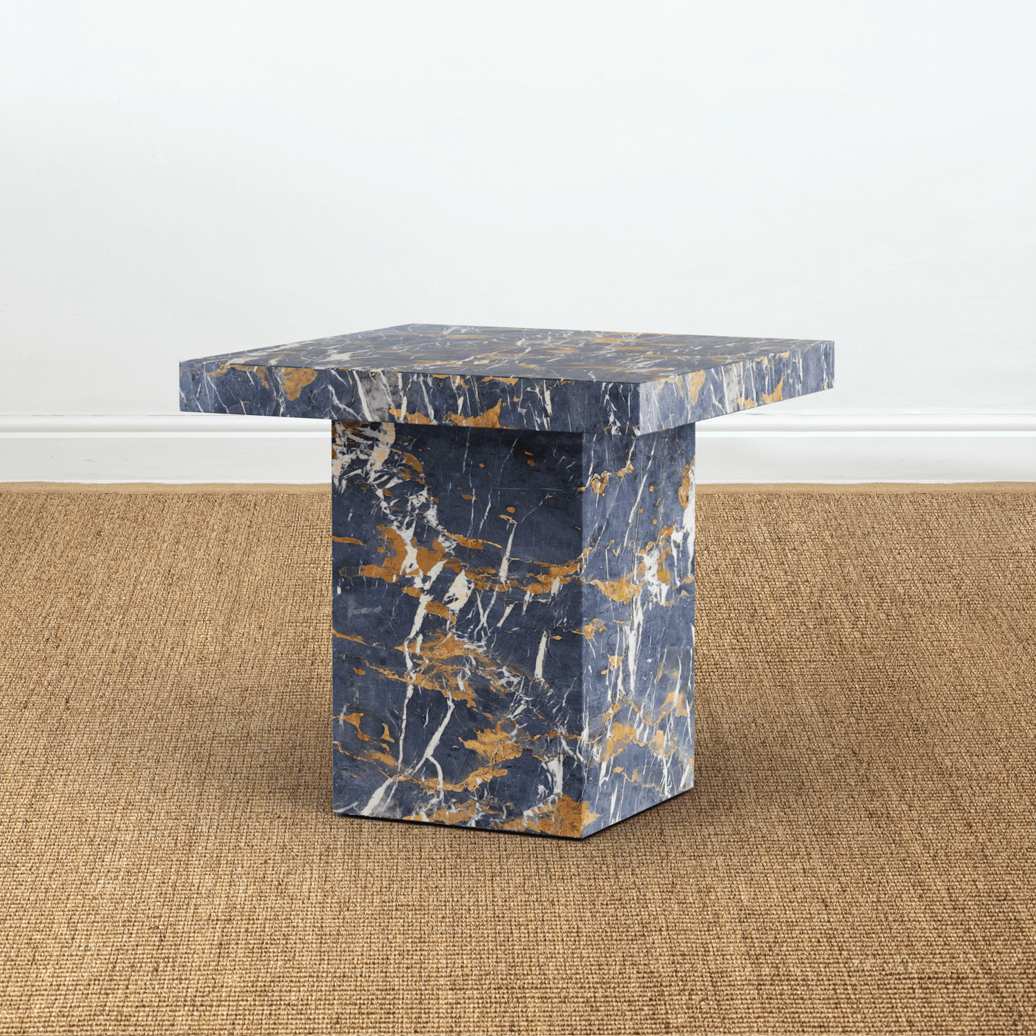 BOMO SIDE TABLE KUBITO BLUE MARBLE