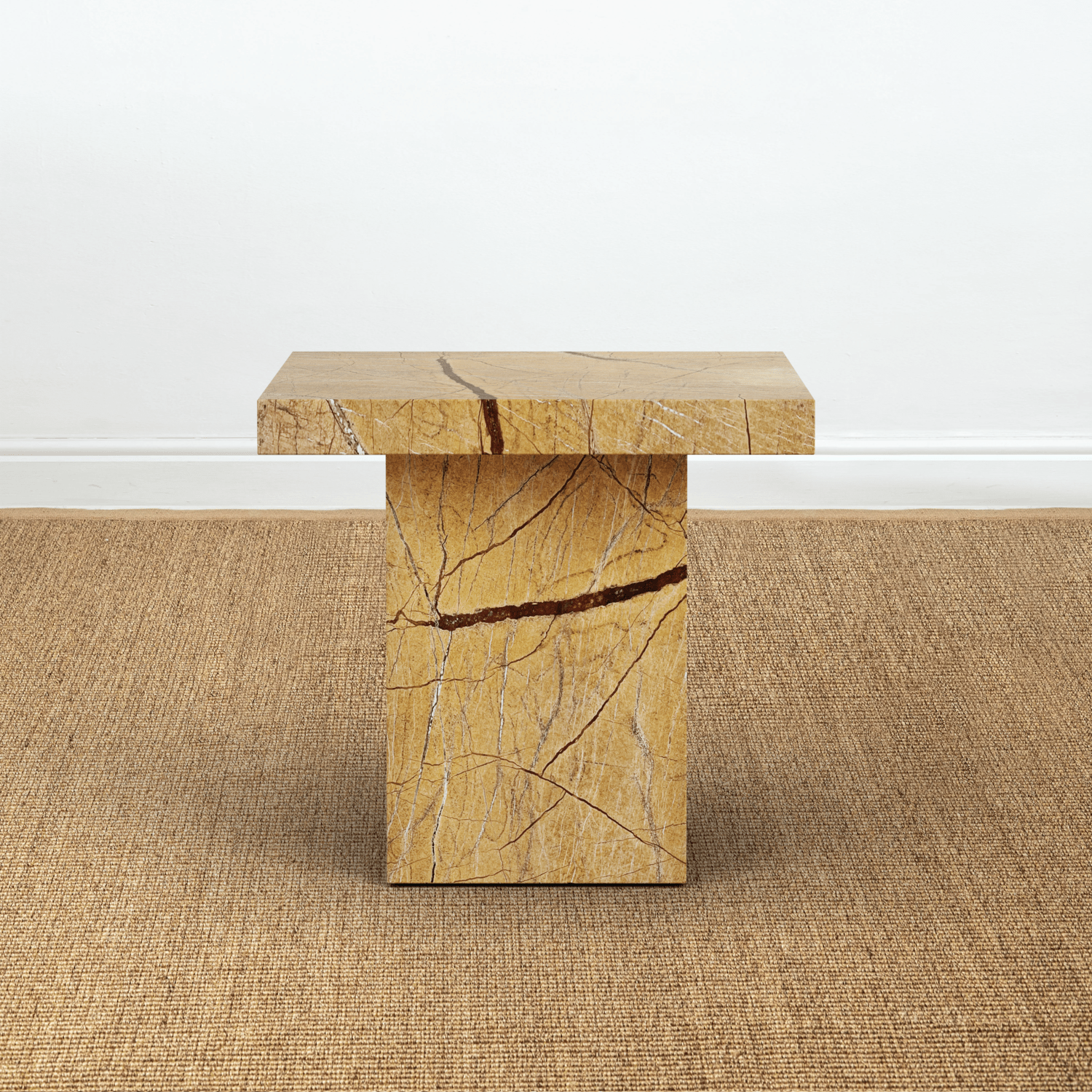 BOMO SIDE TABLE KUBITO GOLD MARBLE