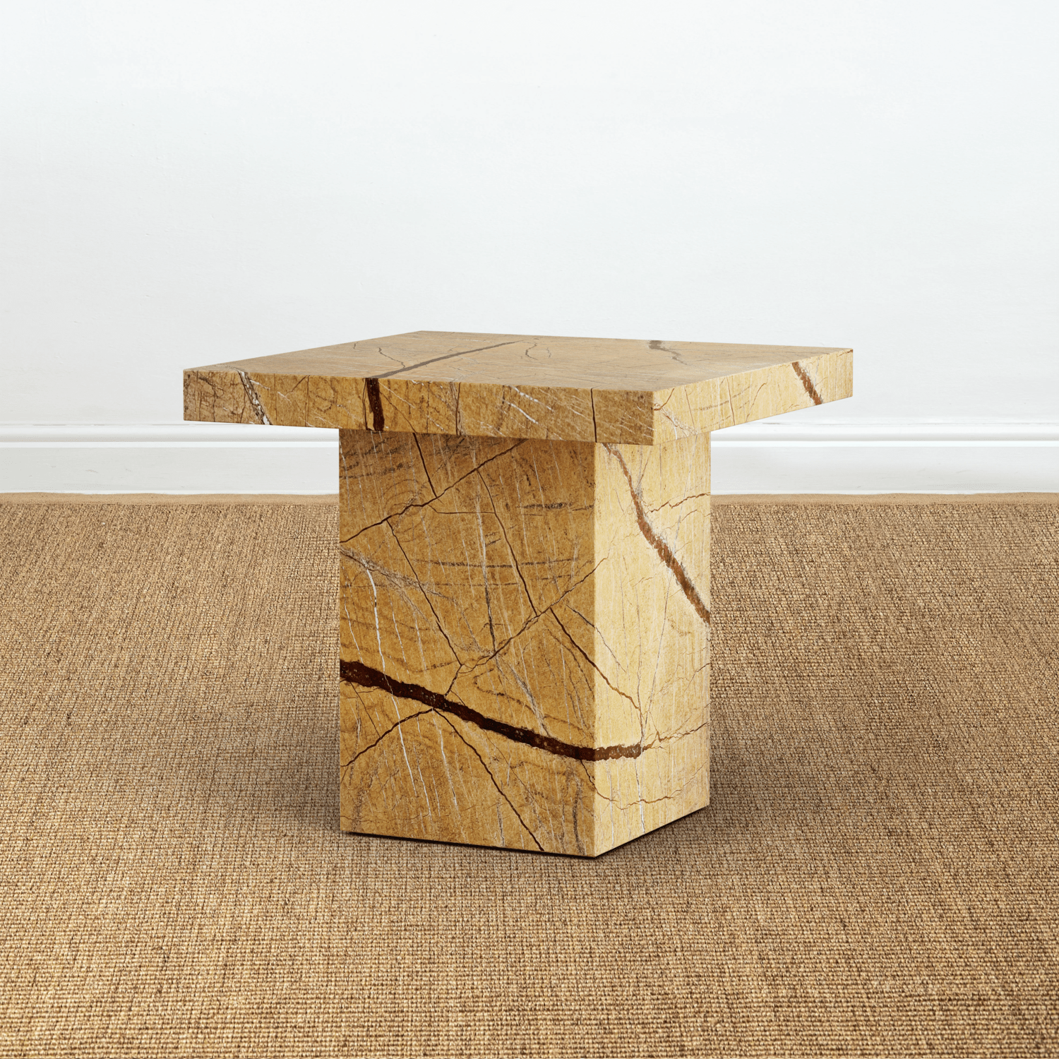 BOMO SIDE TABLE KUBITO GOLD MARBLE