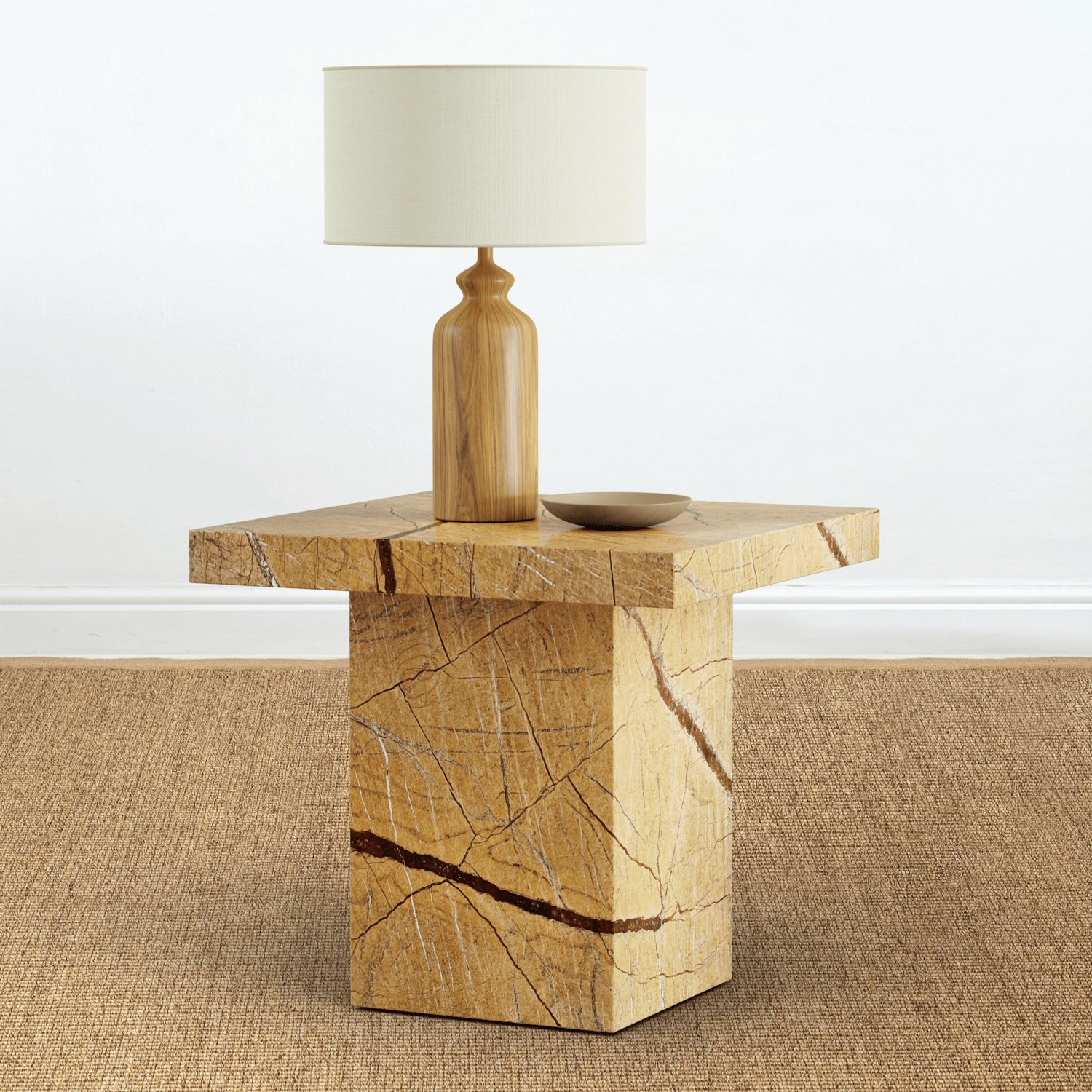 BOMO SIDE TABLE KUBITO GOLD MARBLE