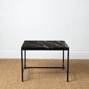 BOMO CHARLES SIDE TABLE BLACK MARBLE