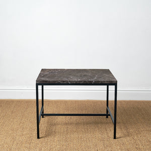 BOMO CHARLES SIDE TABLE BROWN MARBLE