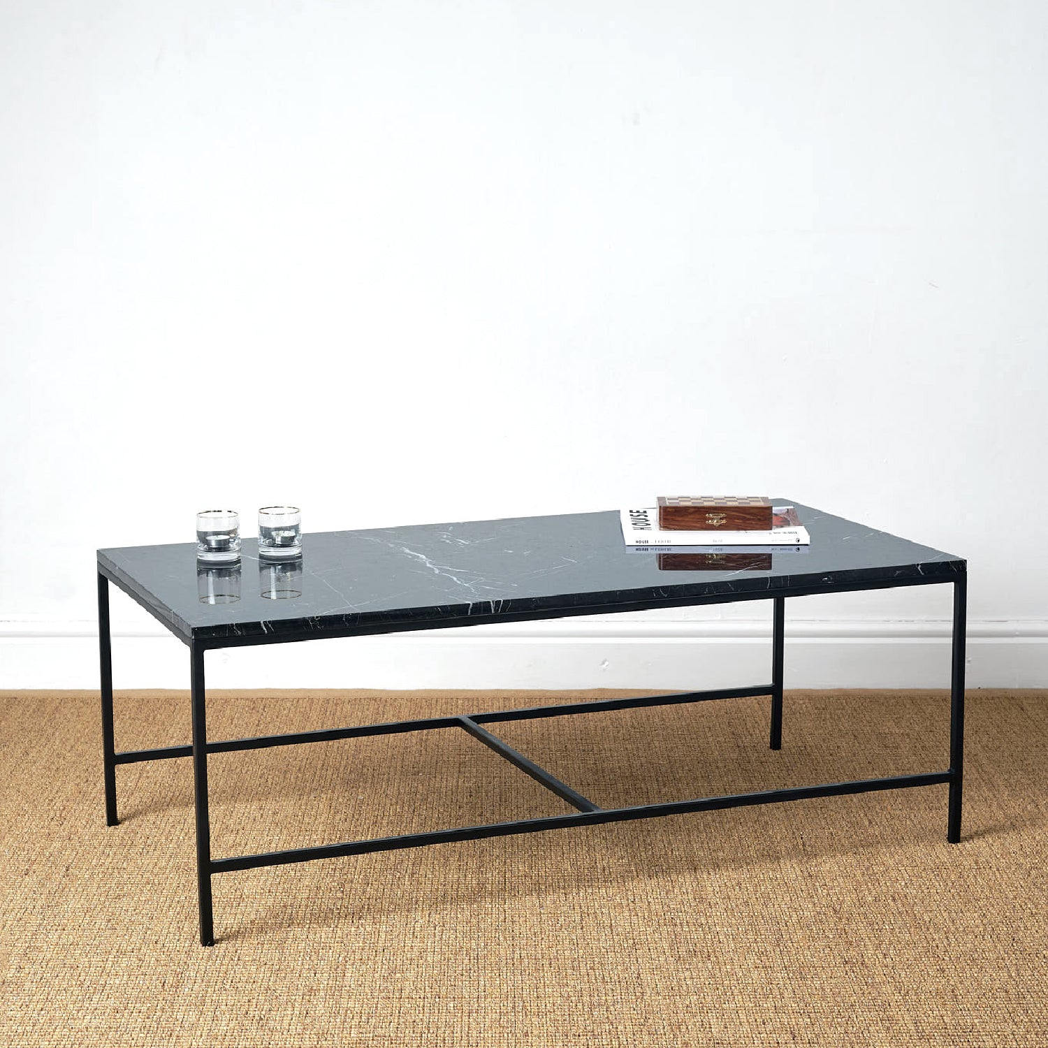 BOMO COFFEE TABLE IGGY BLACK MARBLE