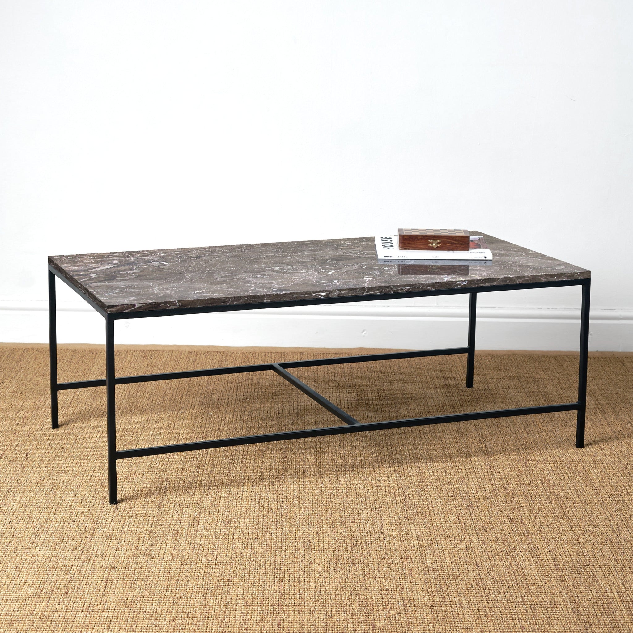 BOMO COFFE TABLE IGGY BROWN MARBLE