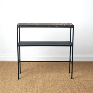 BOMO ENTRANCE TABLE BROWN MARBLE WOPKO