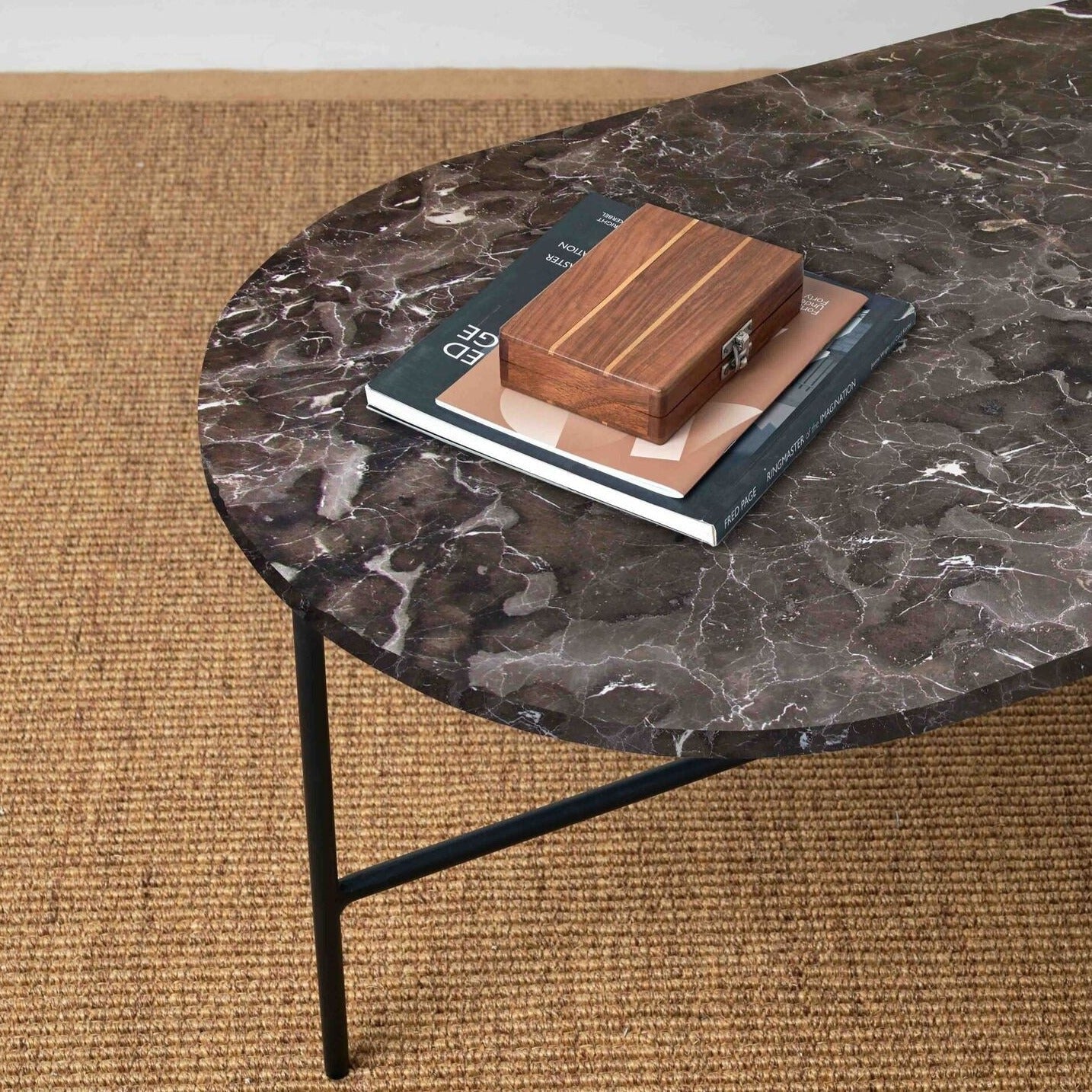 bomo brown marble top coffee table